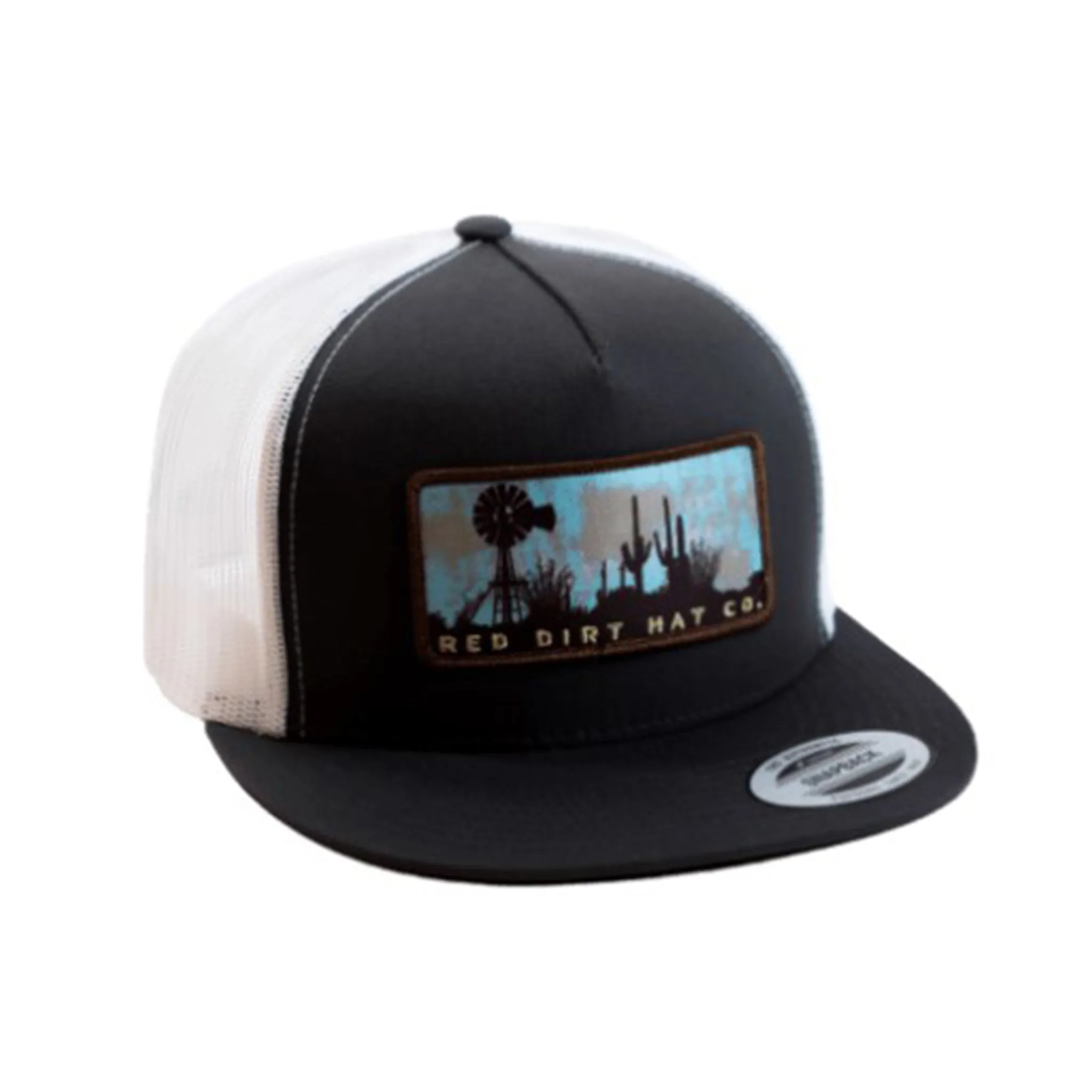 Red Dirt Cactus Windmill Charcoal Cap sold by Western Edge