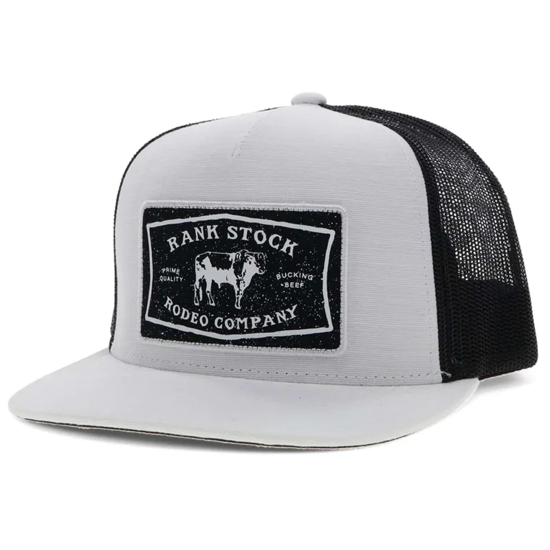 Hooey Rank Stock White/Black Cap made by Western Edge