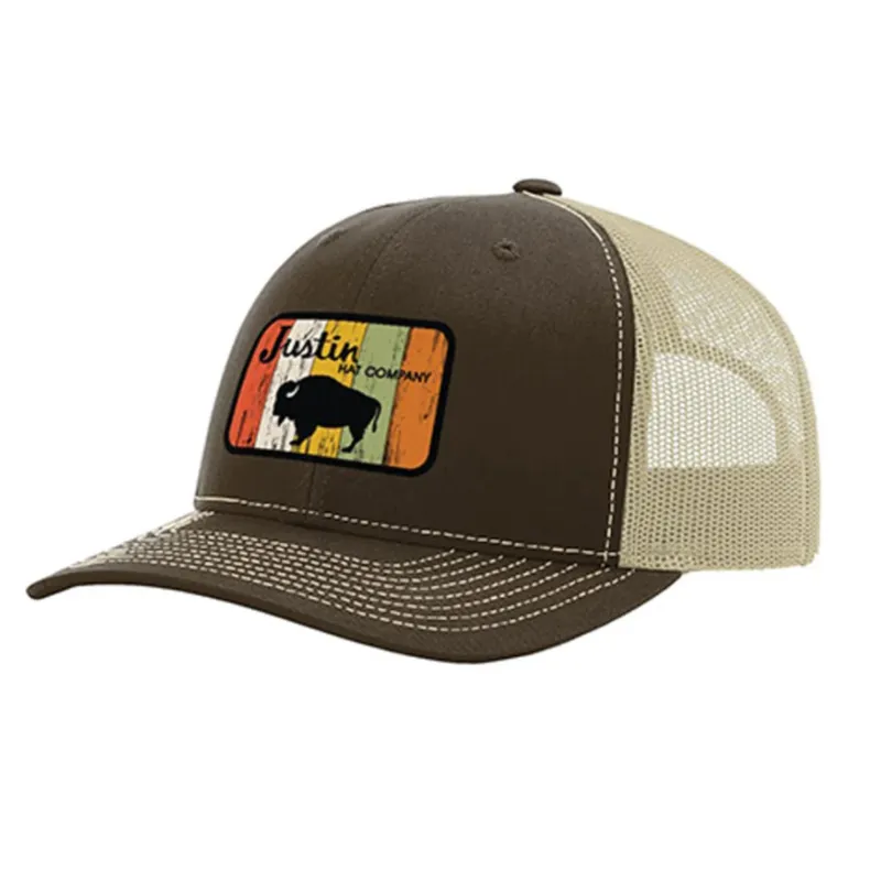 Justin Brown Buffalo Patch Cap made by Justin Boots