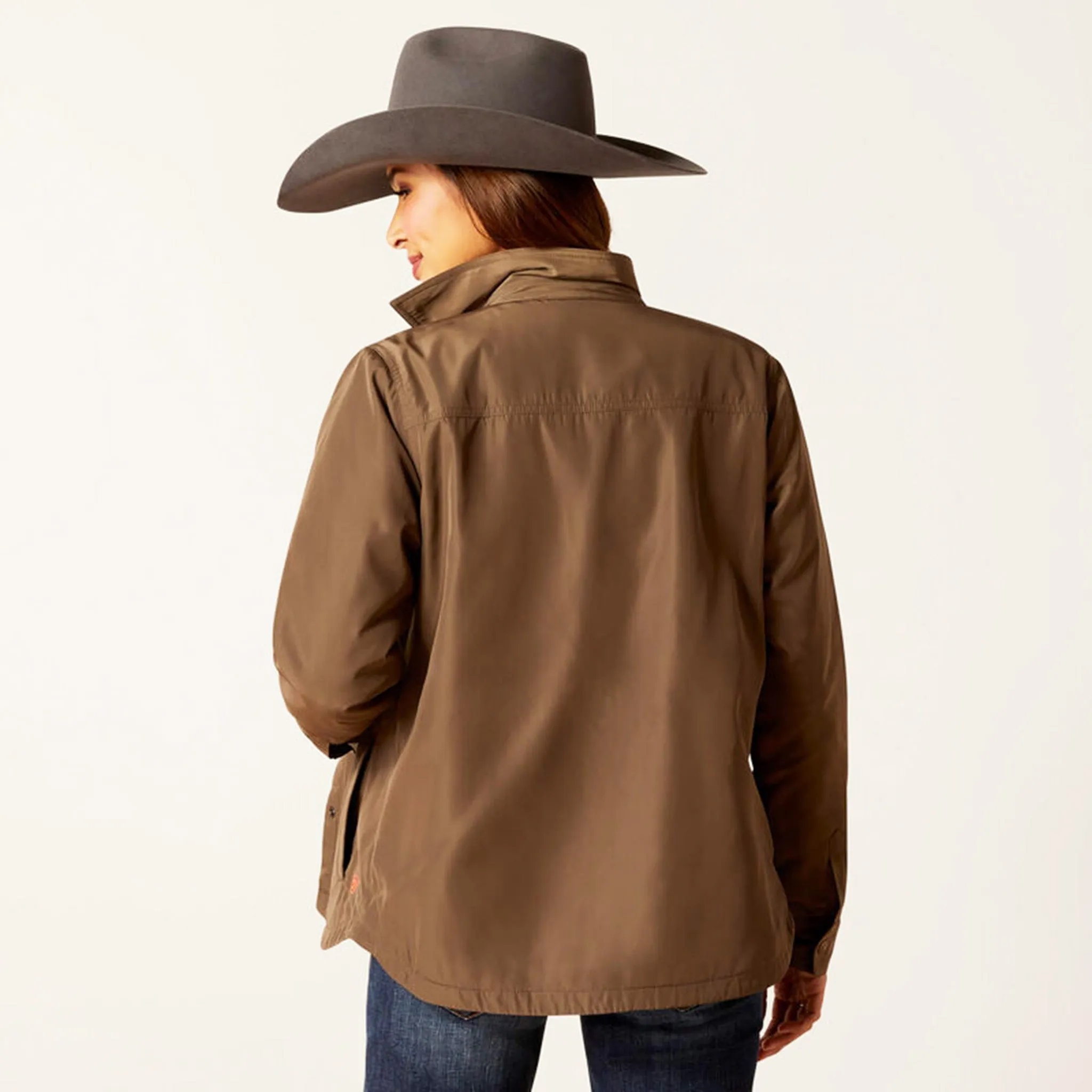 Ariat Women's Brown Fleece Lined Shacket sold by Western Edge product image thumbnail 2