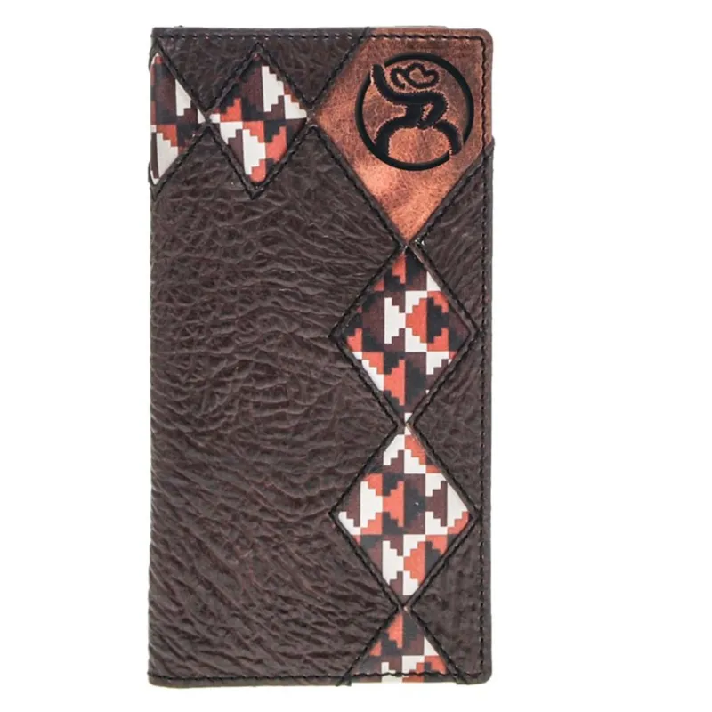 Hooey Tahonta Tan/Brown Diamond Wallet made by Western Edge
