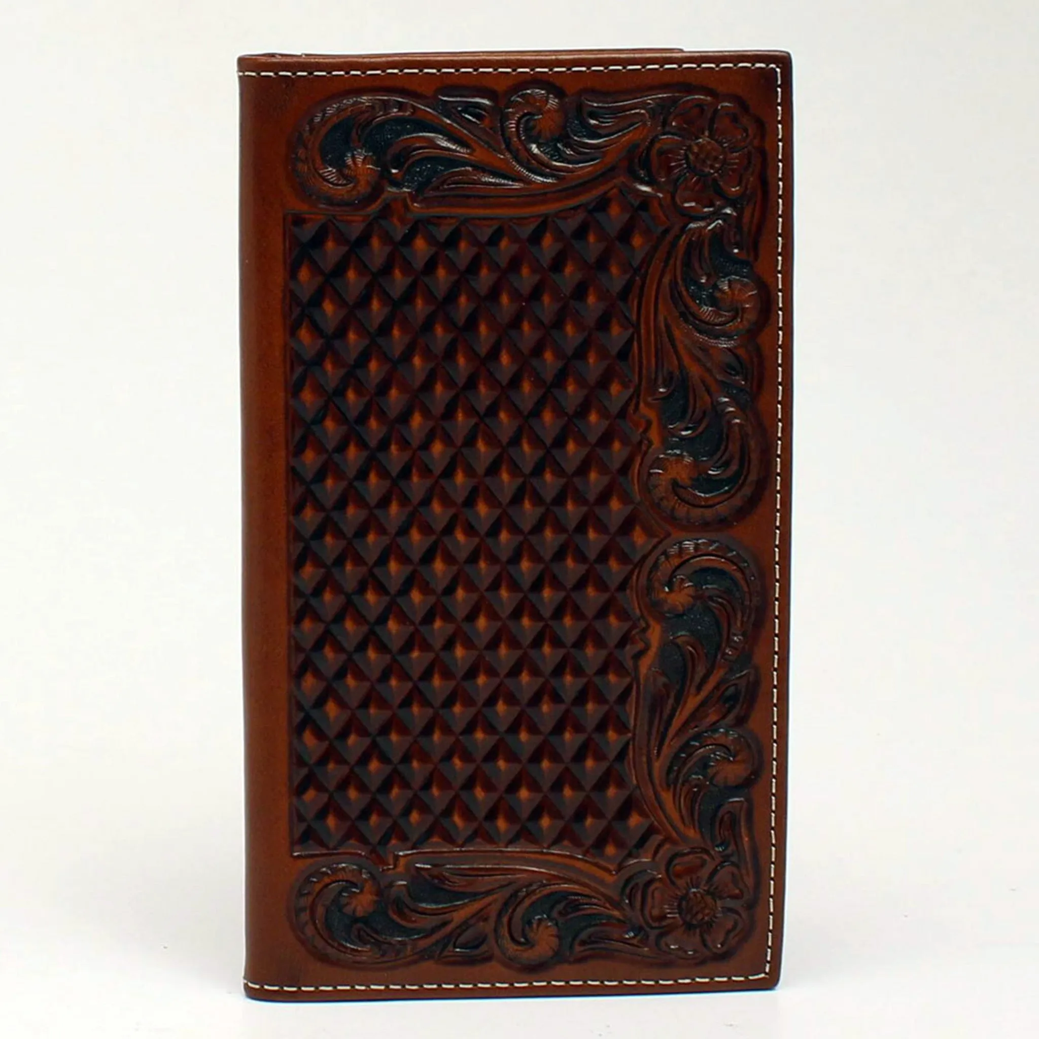 Ariat Men's Basketweave Diamond Plate Rodeo Wallet sold by Western Edge