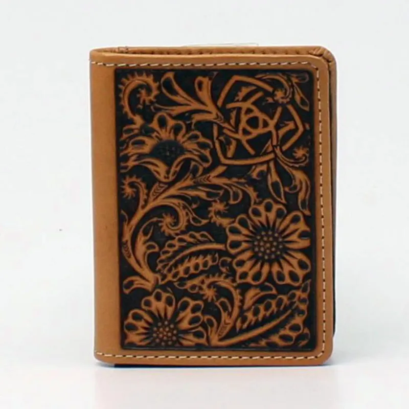 Ariat Men's Embossed Flower Bifold made by Ariat
