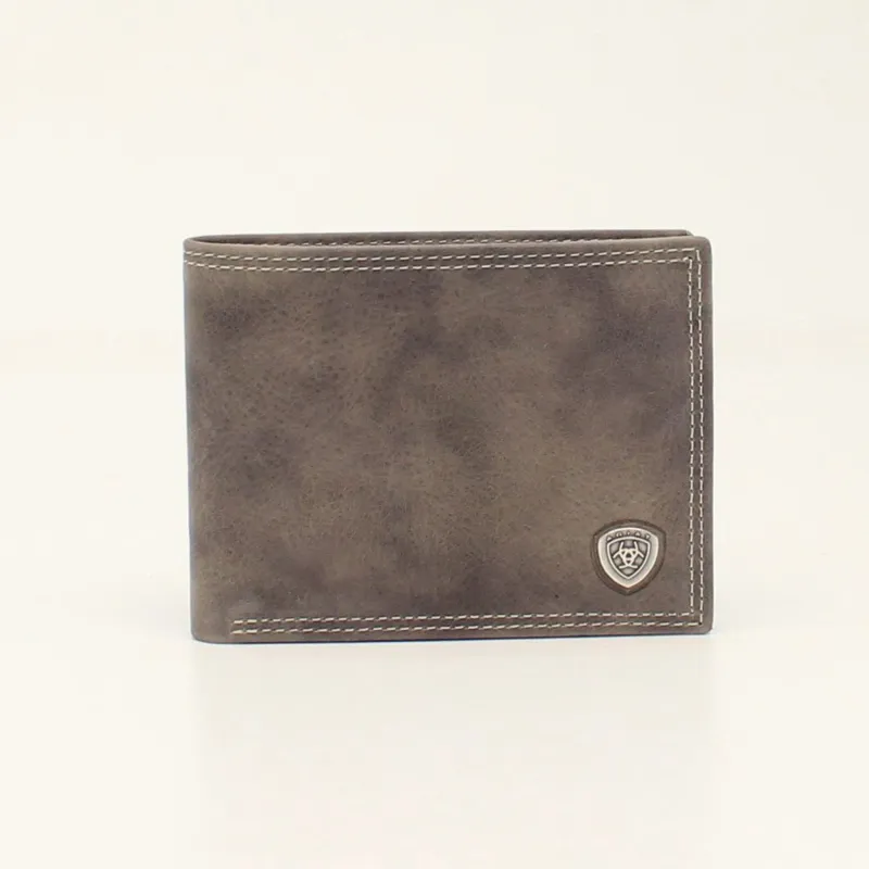 Ariat Men's Grey Bifold Wallet made by Ariat