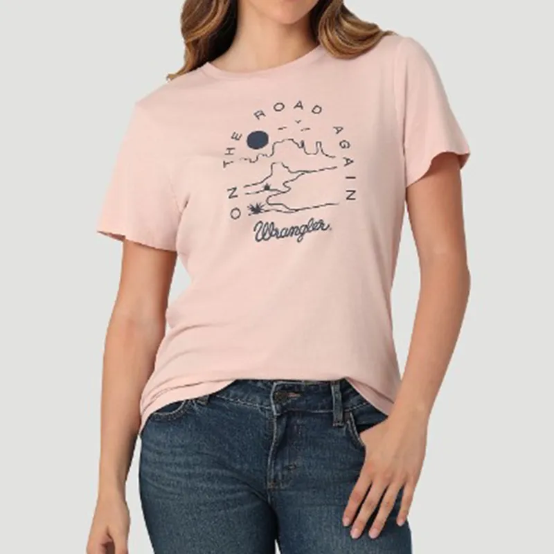 Wrangler Women's Peach OTRA T-Shirt made by Western Edge