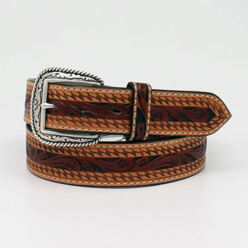 Ariat Men's Basket Tooled Belt made by Ariat