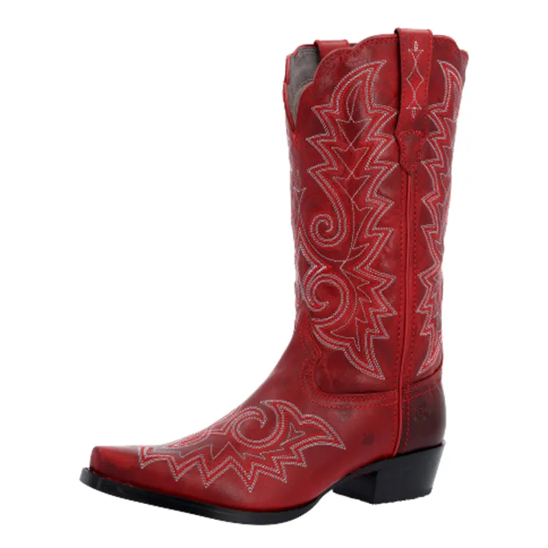 Durango Women's Crush Ruby Red Snip Toe Boots made by Western Edge