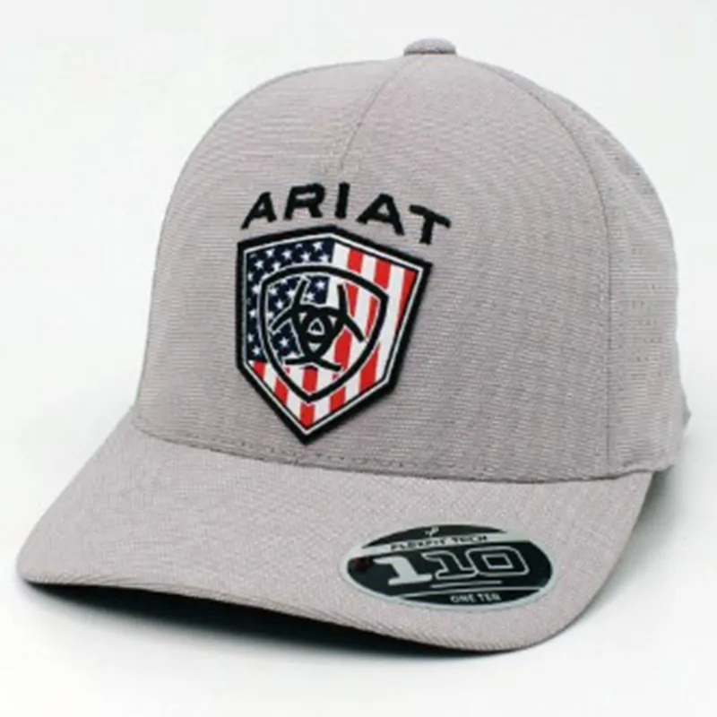 Ariat USA Flag Grey Cap made by Ariat