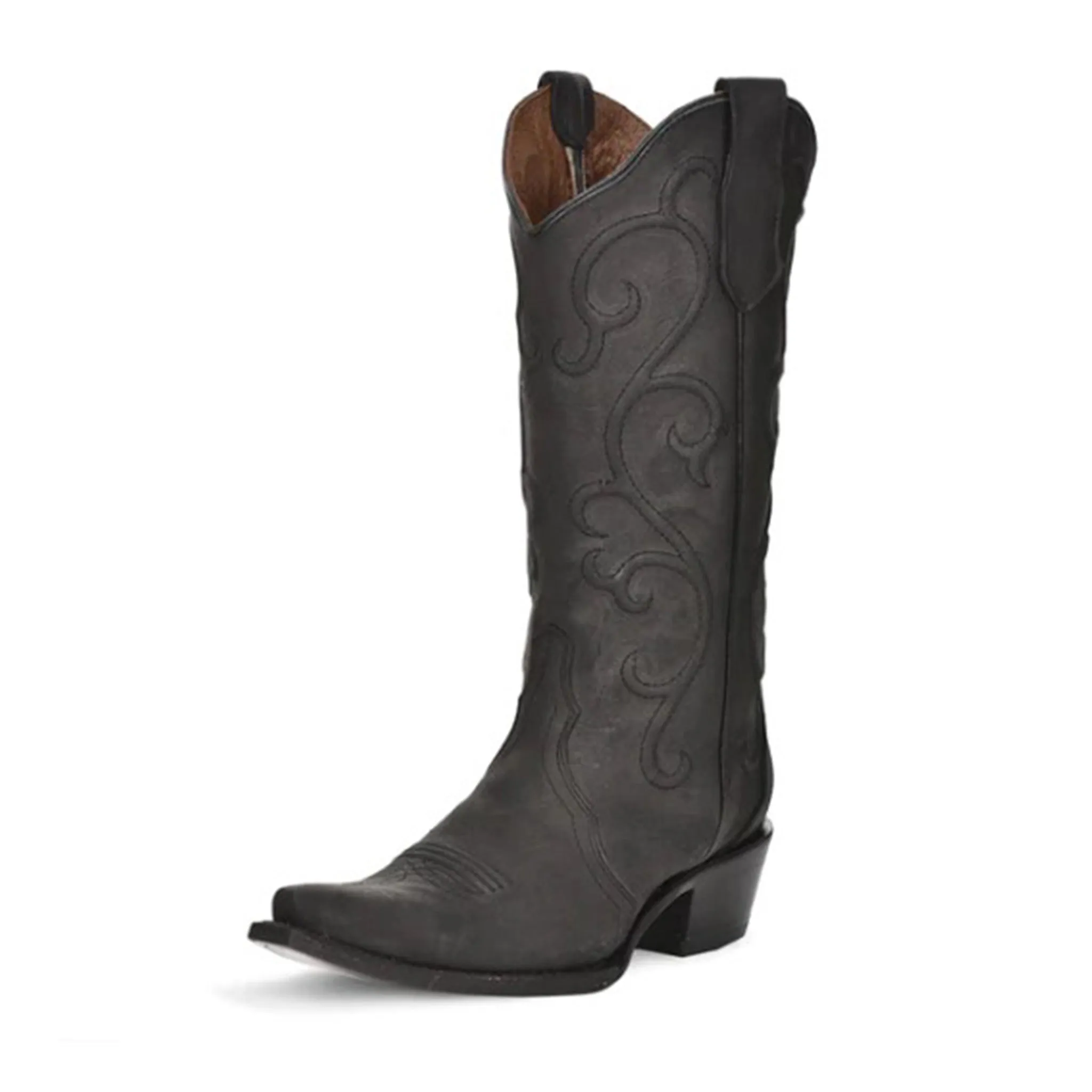 Corral Women's Black Embroidered Snip Toe Boot sold by Western Edge