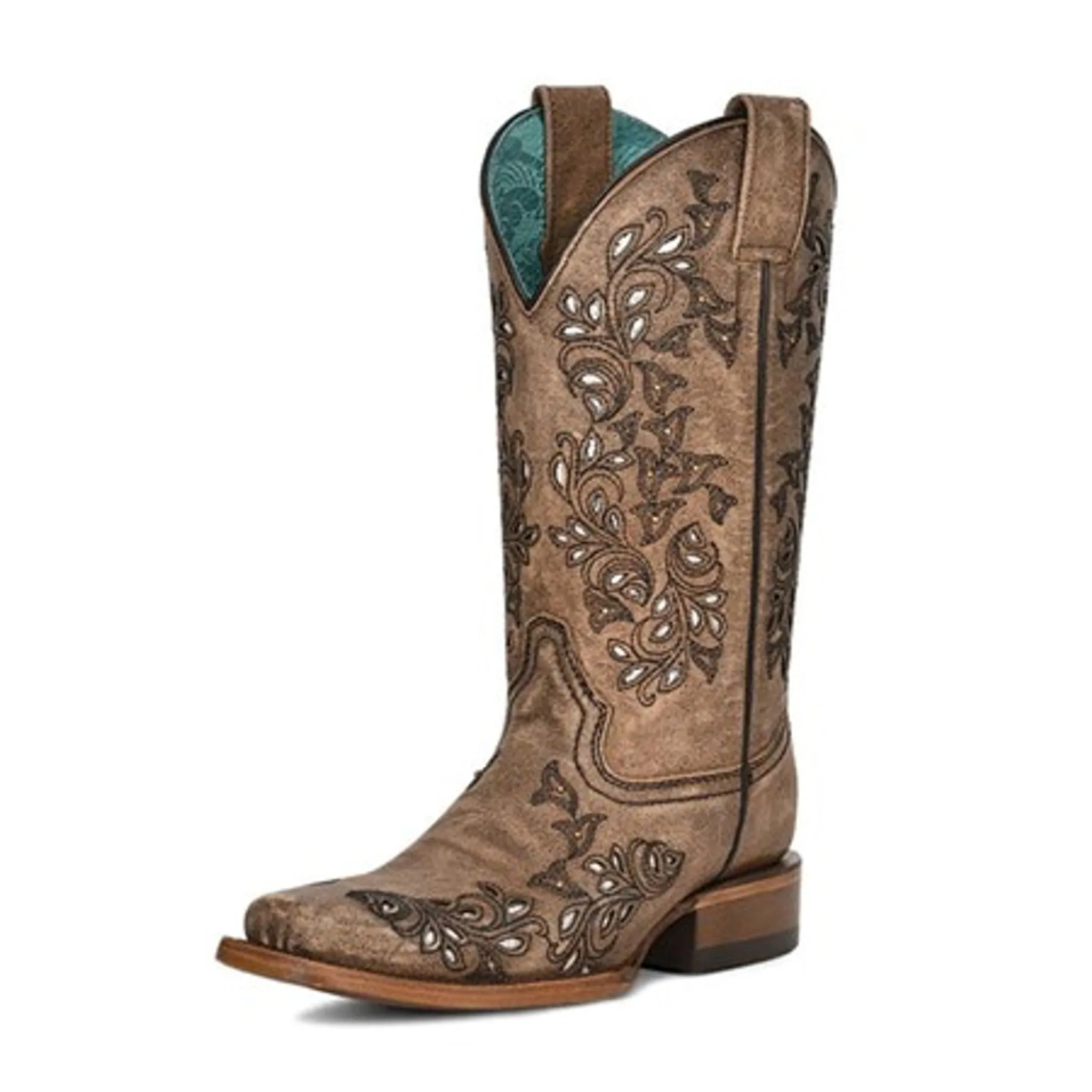Corral Women's Brown Inlay Western Boot sold by Western Edge