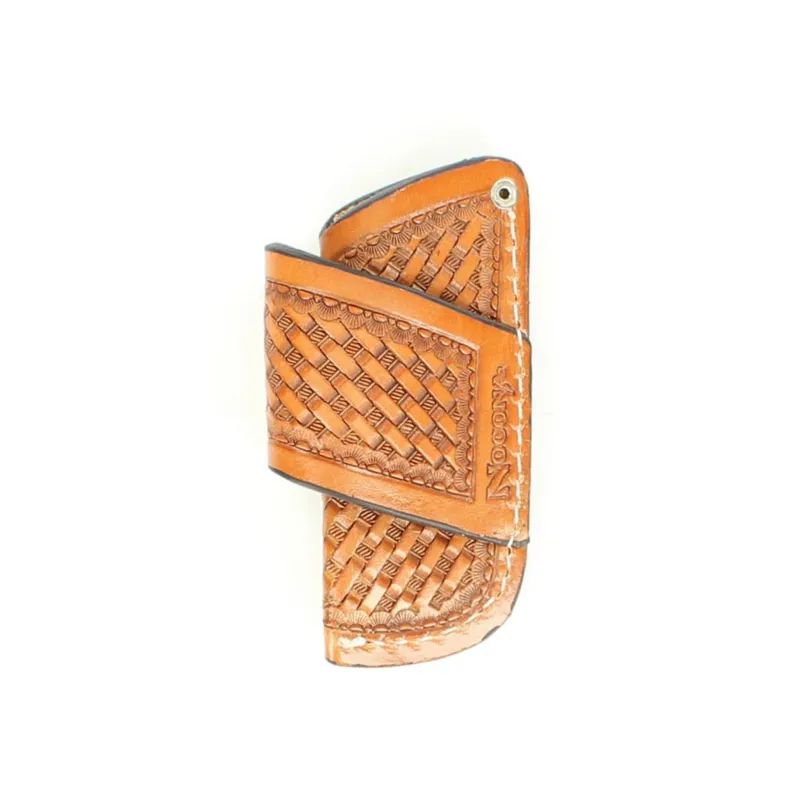 Nocona Horizontal Natural Basket Weave Knife Sheath made by Nocona