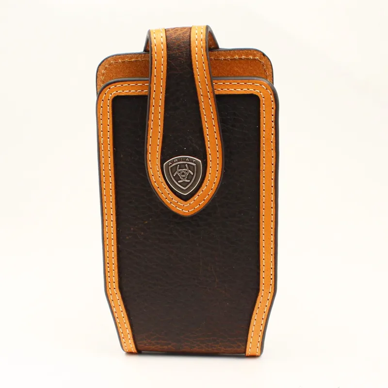 Ariat Rowdy Brown Leather Cell Phone Case made by Ariat