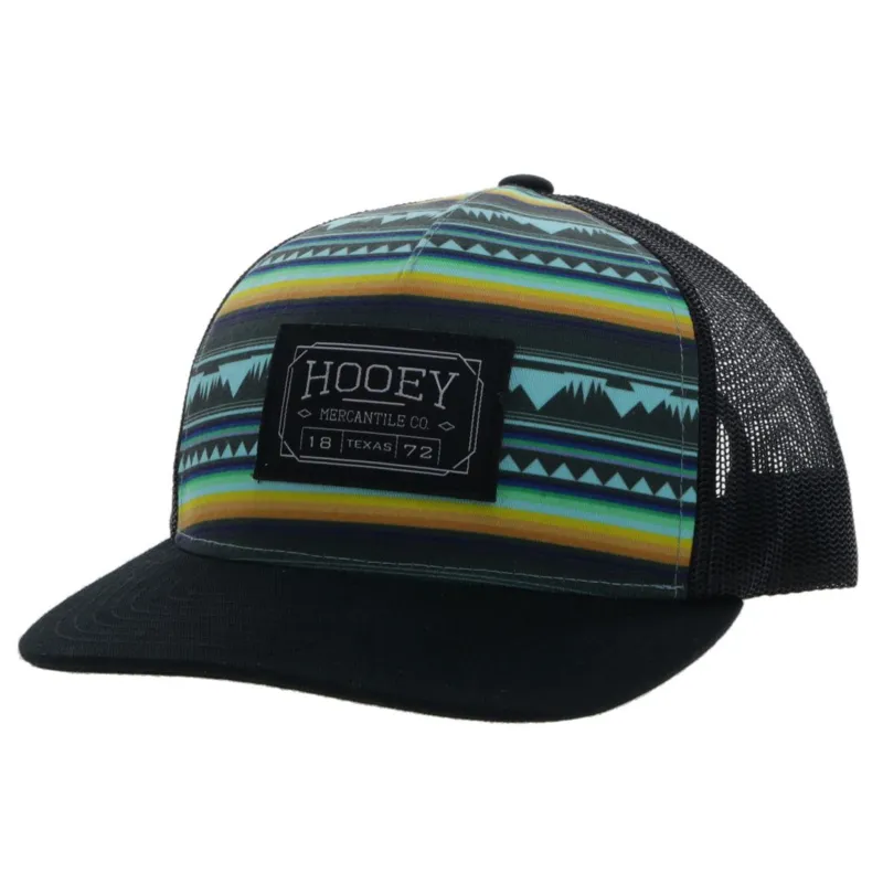Hooey Doc Turquoise & Black Aztec Cap made by Western Edge