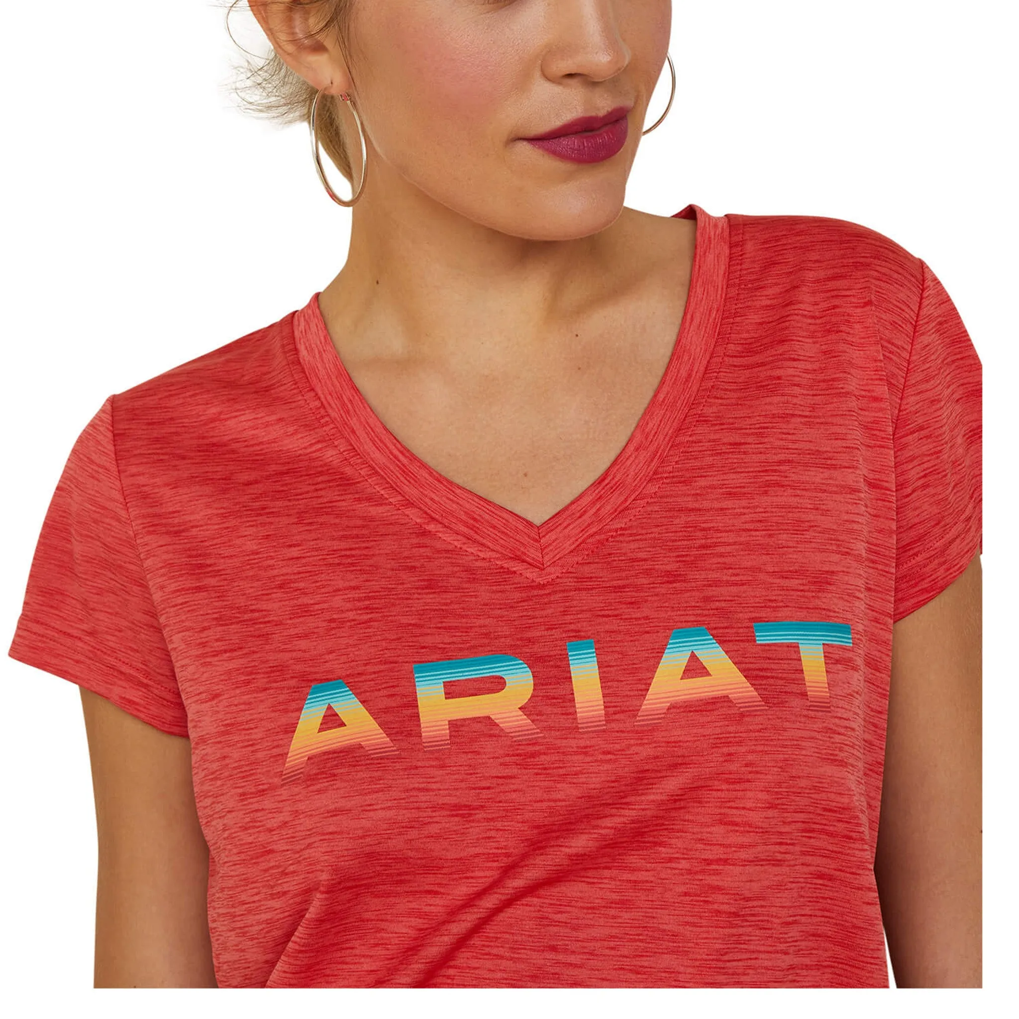 Ariat Women's Aura Orange Shirt sold by Western Edge product image thumbnail 2
