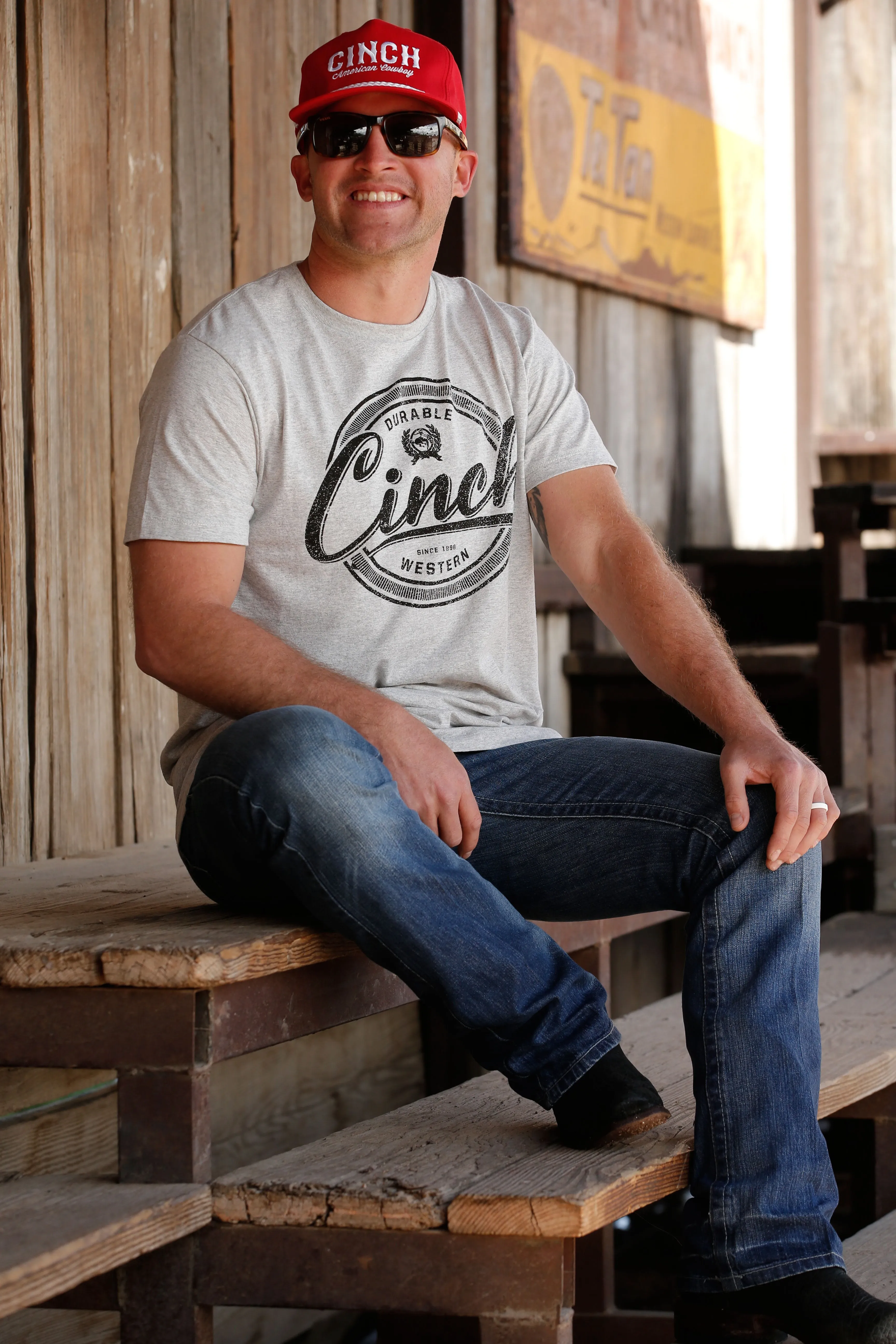 Red Cinch American Cowboy Cap sold by Western Edge product image thumbnail 3