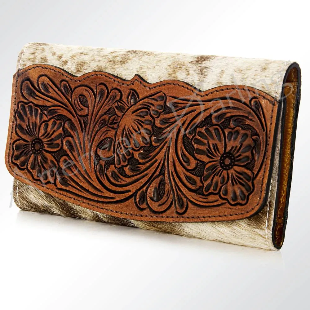 American Darling Hide Tooled Flap Wallet sold by Western Edge product image thumbnail 5