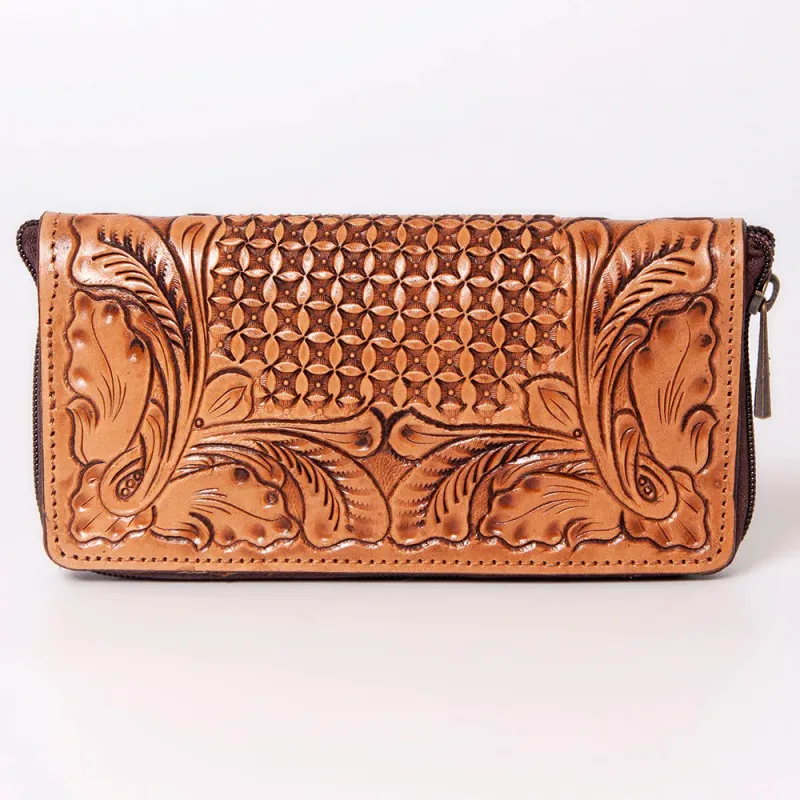 American Darling Tooled Stamped Wallet made by Western Edge