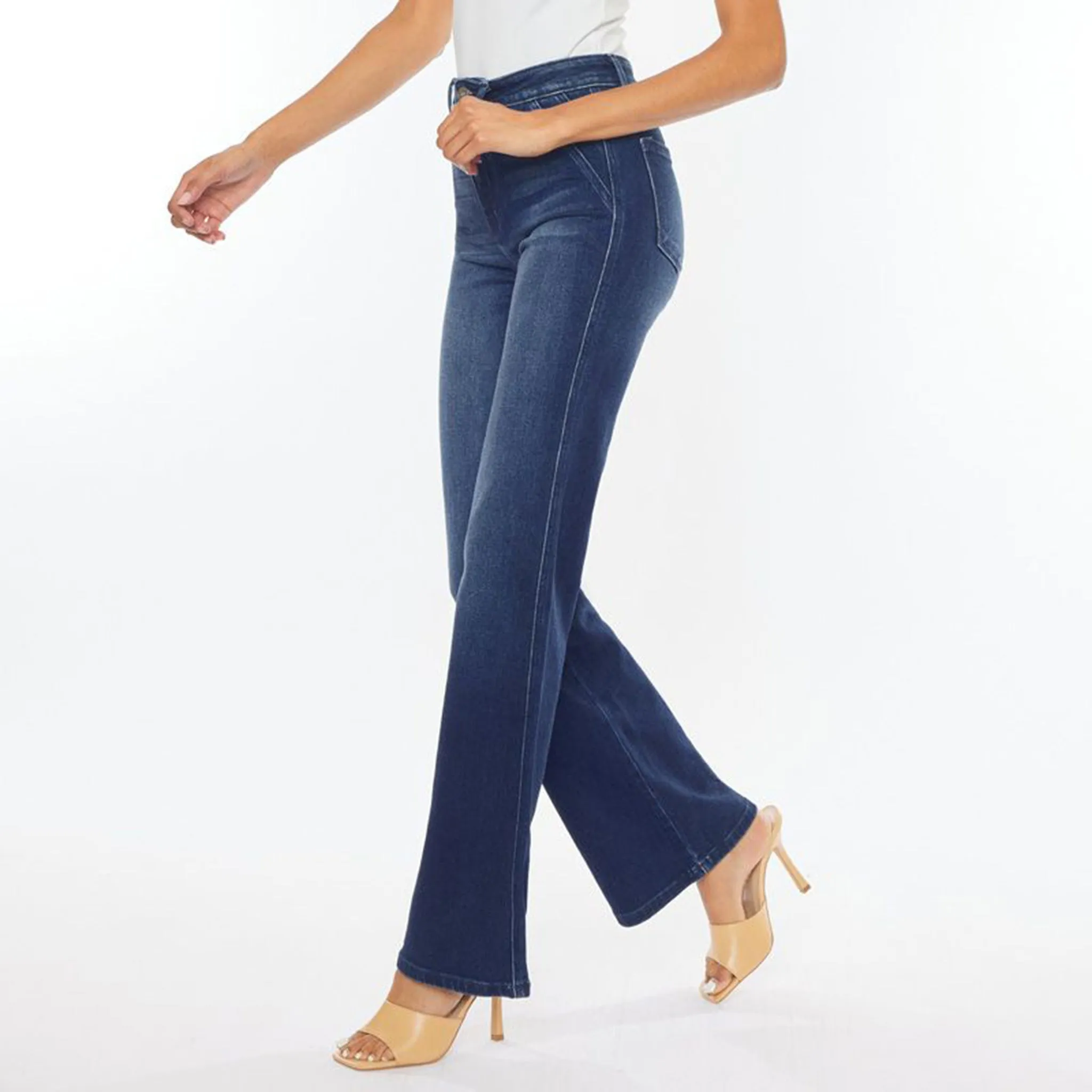 Kancan Dark Ultra High Slim Flare Jeans sold by Western Edge product image thumbnail 5