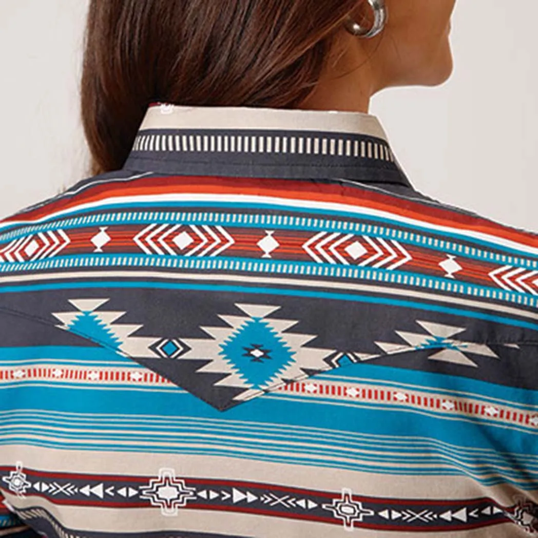 Woman's Aztec Blanket Print Western Shirt sold by Western Edge product image thumbnail 2