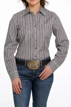 Cinch Women's Multi Stripe Long Sleeve Button Down sold by Western Edge product image thumbnail 2