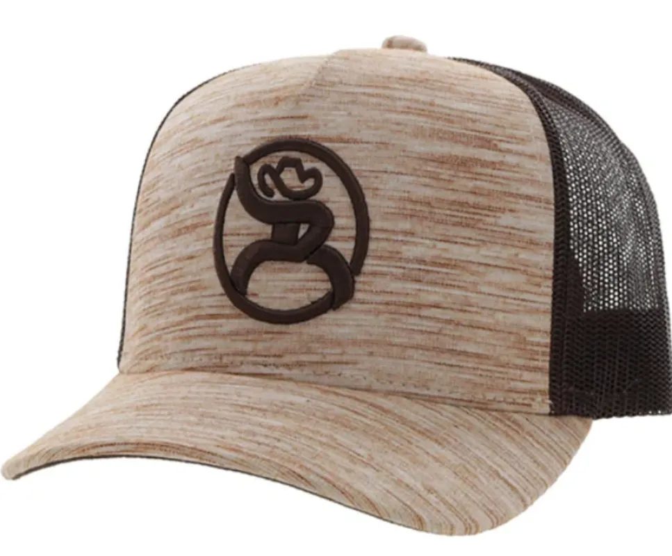 Hooey Cream & Brown Roughy Cap-Brown Roughy Patch made by Western Edge