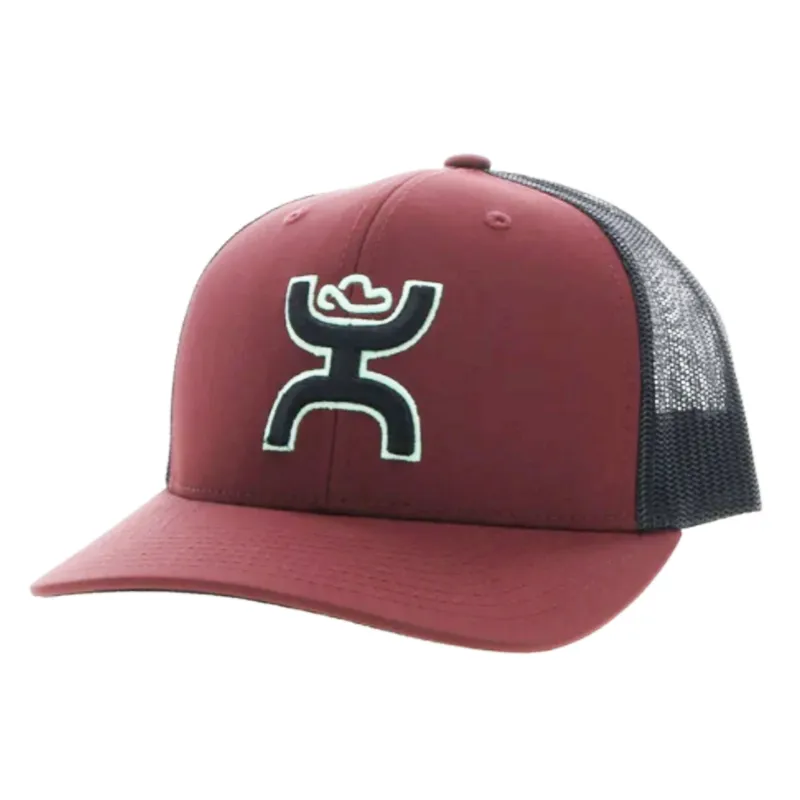 Hooey Maroon & Black Sterling Cap made by Western Edge