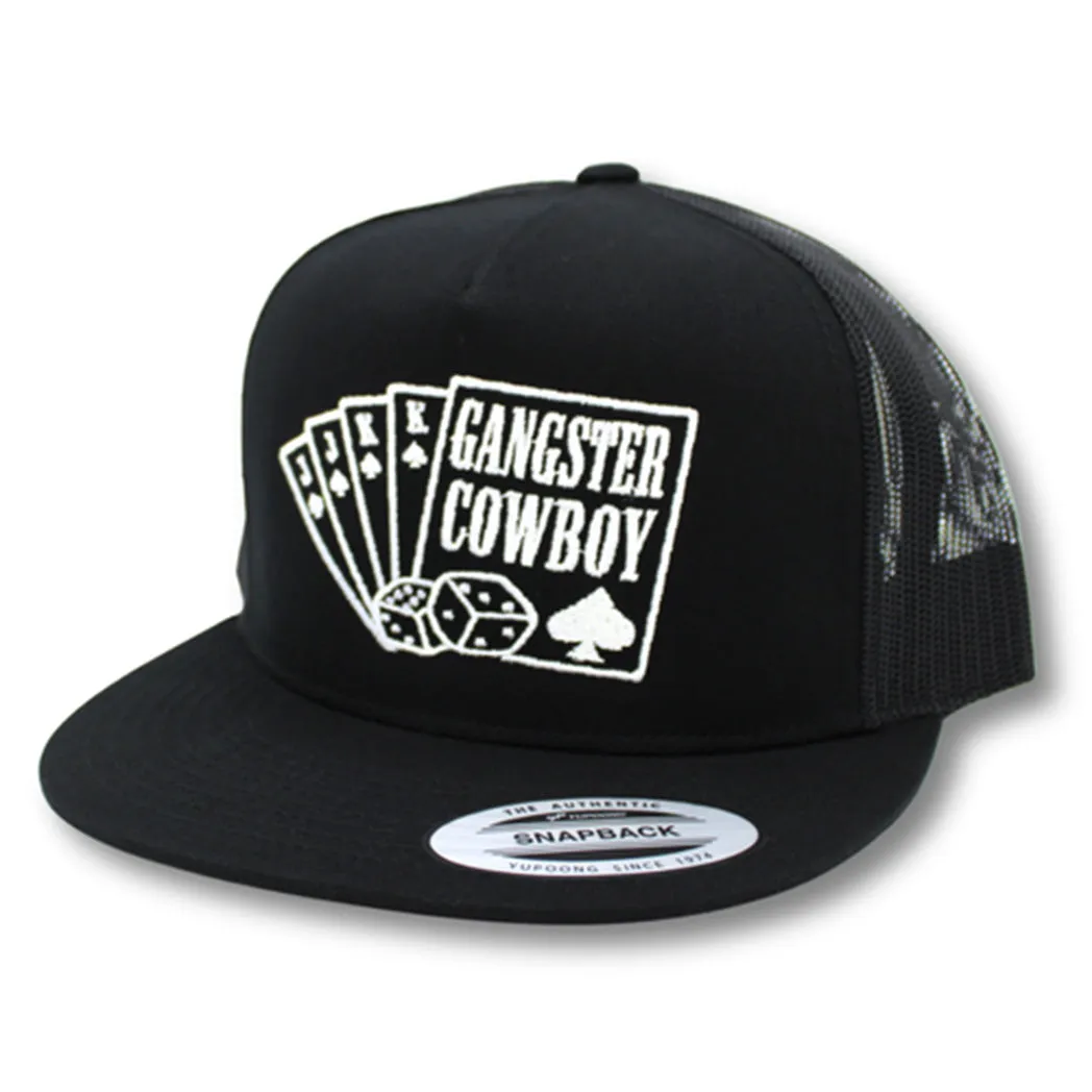 Gangster Cowboy Black and White The Spade Cap sold by Western Edge