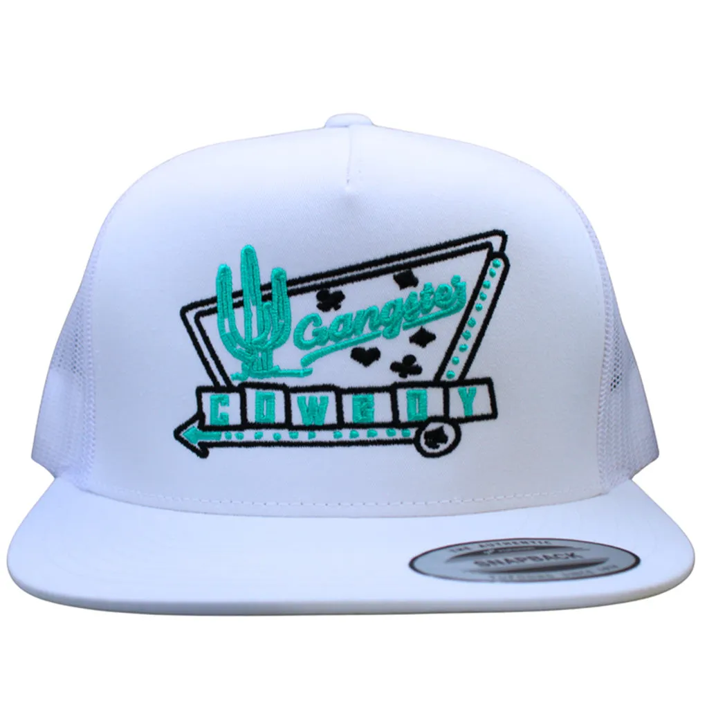 Gangster Cowboy Black White and Turquoise Cactus Jack Cap sold by Western Edge