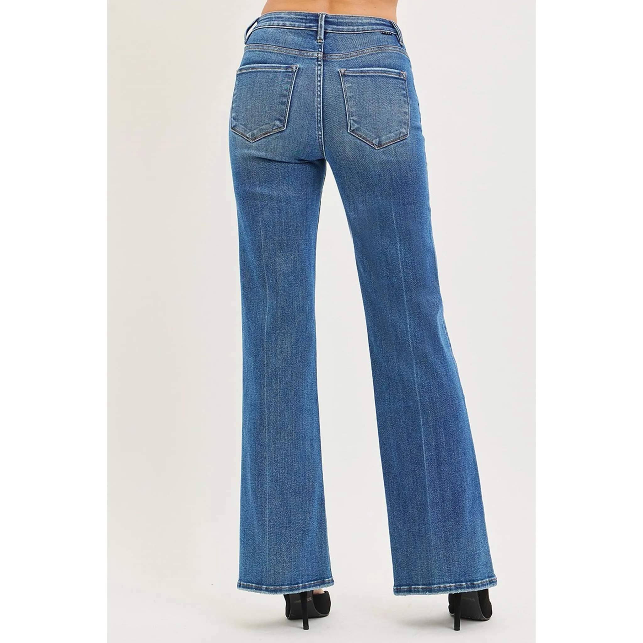 Tummy Control High Rise Wide Flare Jeans sold by Western Edge product image thumbnail 4