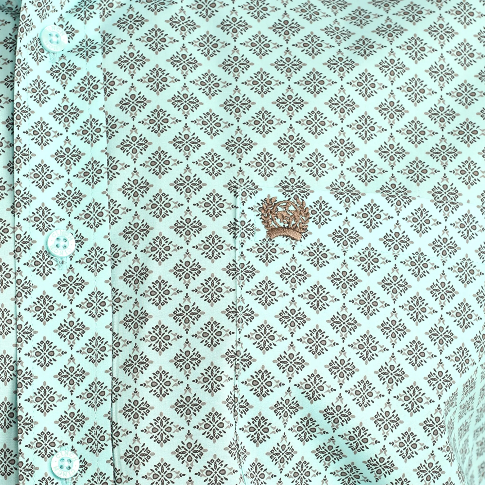 Cinch Men's Aqua Geo Print Long Sleeve Button Up sold by Western Edge product image thumbnail 2
