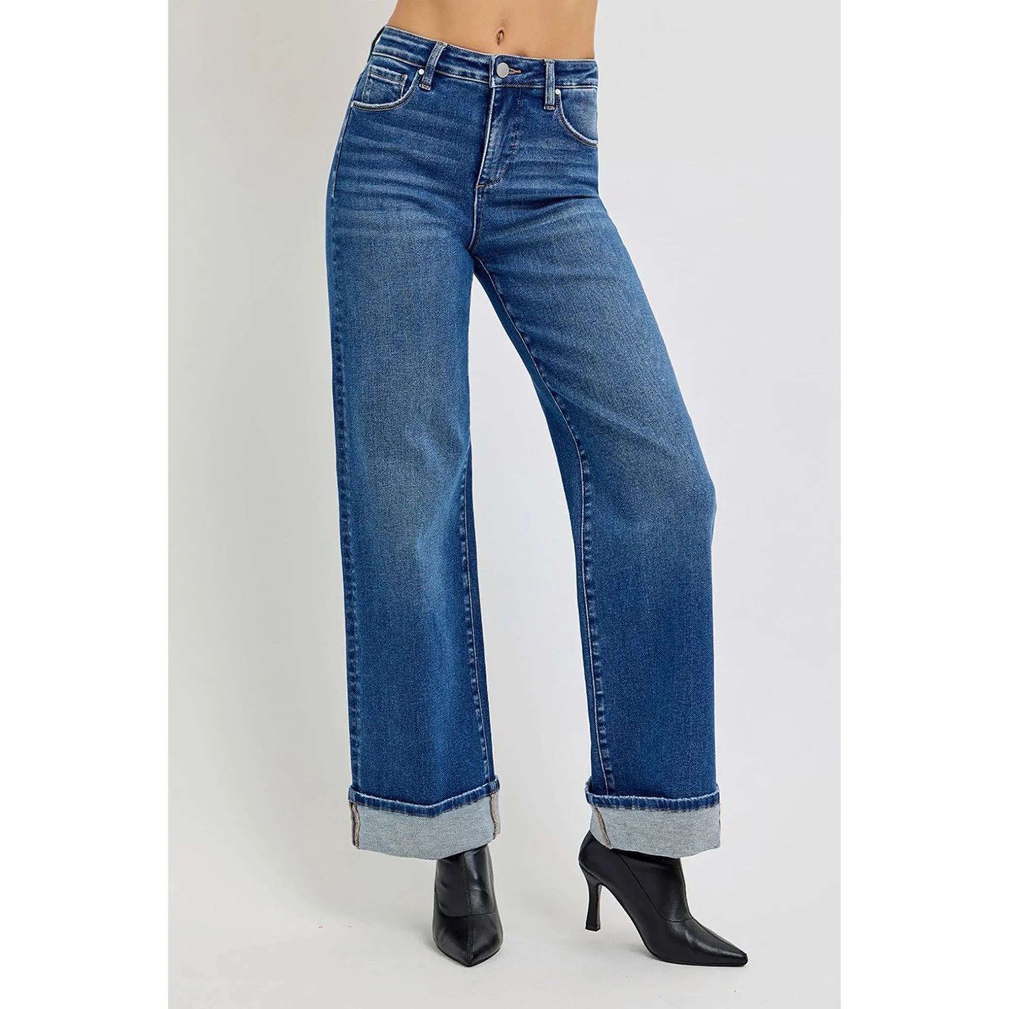 High Rise Wide Leg Cuff Jeans sold by Western Edge product image thumbnail 2
