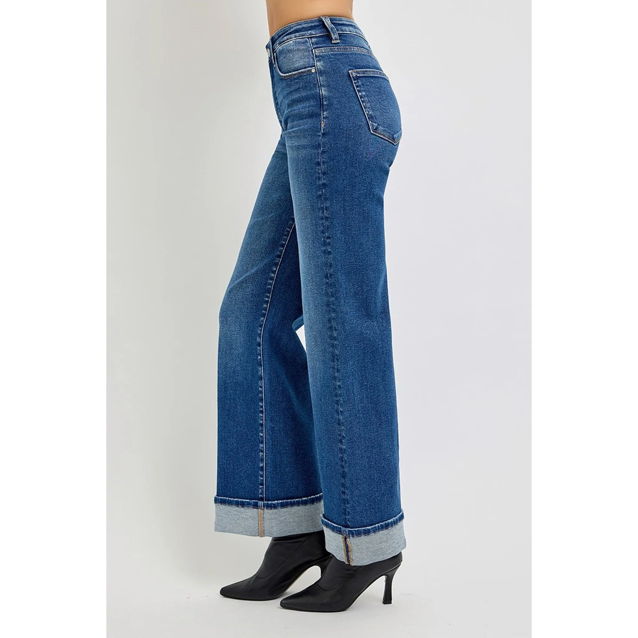 High Rise Wide Leg Cuff Jeans sold by Western Edge product image thumbnail 3
