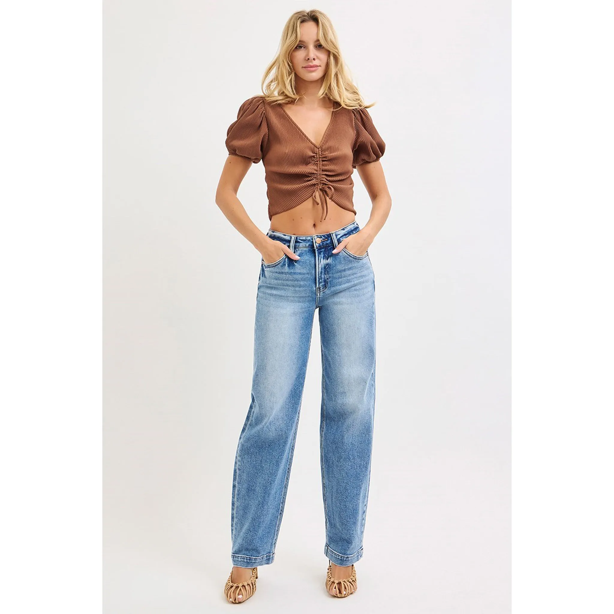 High Rise Wide Baggy Jeans sold by Western Edge