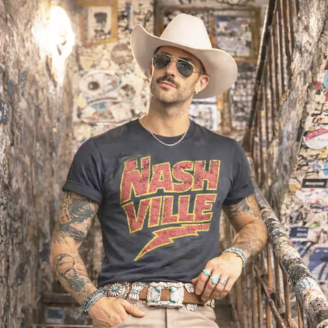 Vintage Charcoal Nashville Tee sold by Western Edge