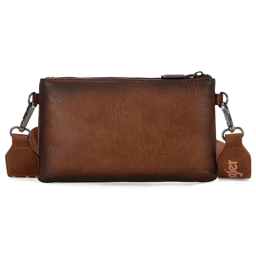 Montana West Wrangler Dual Zip Compartment Crossbody sold by Western Edge product image thumbnail 5