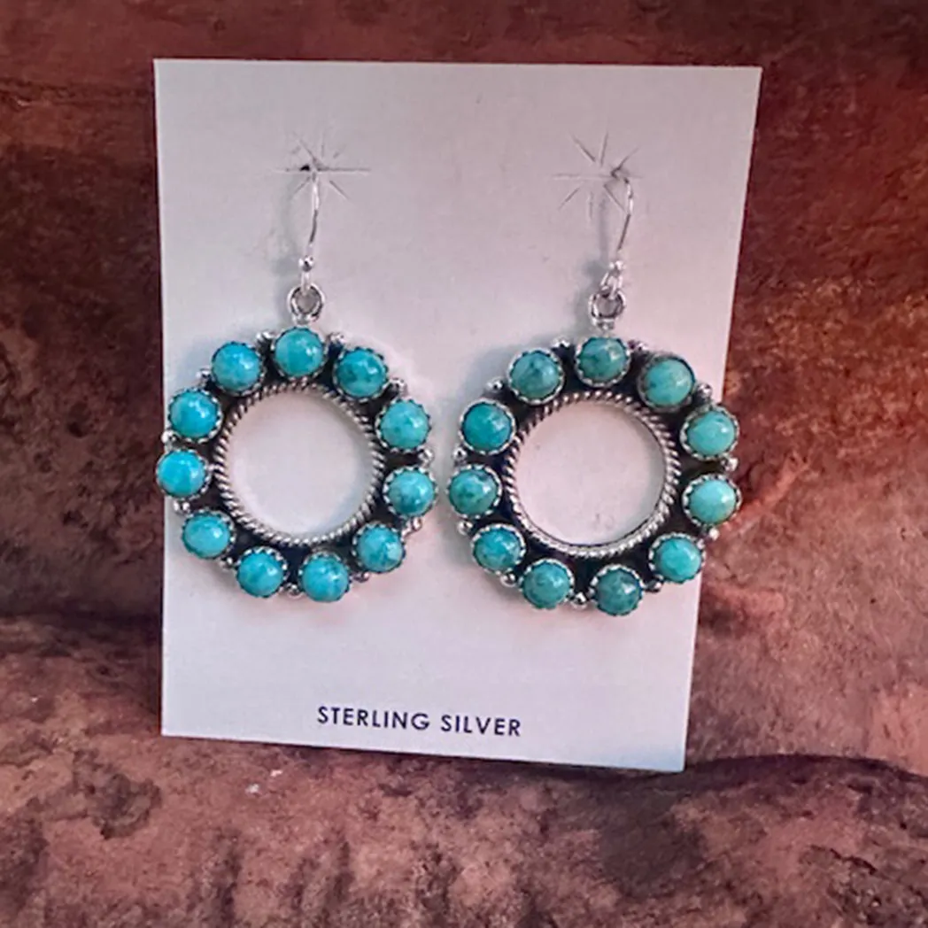 "Jaylie" Turquoise Circle Earrings sold by Western Edge product image thumbnail 2