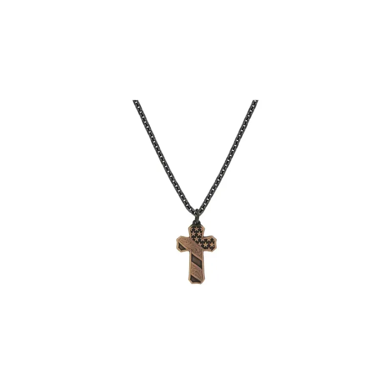 Montana Silversmiths Faded Glory Cross Necklace made by Western Edge
