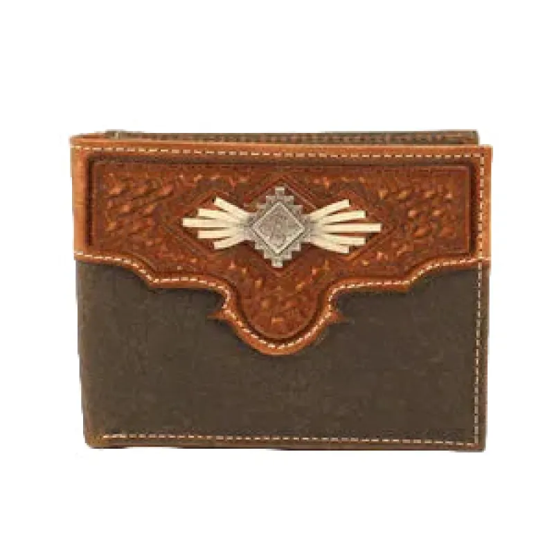 Nocona Men's Oval Aztec Conch Wallet made by Nocona
