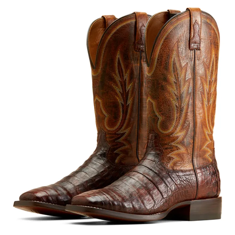 Ariat Dark Amber Caiman Square Toe made by Ariat
