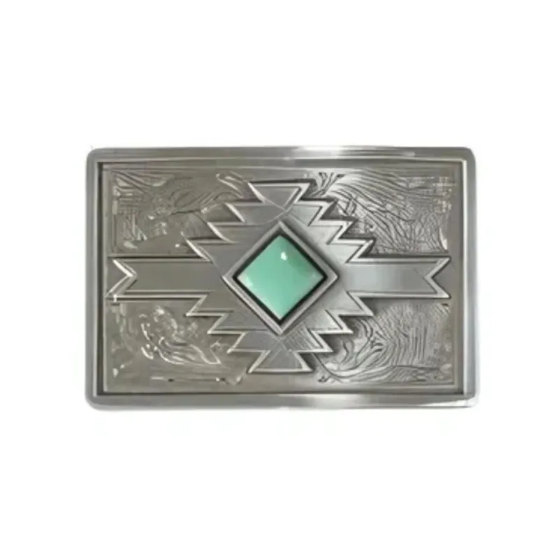 Southwest Turquoise Diamond Stone Buckle made by Blazin Roxx