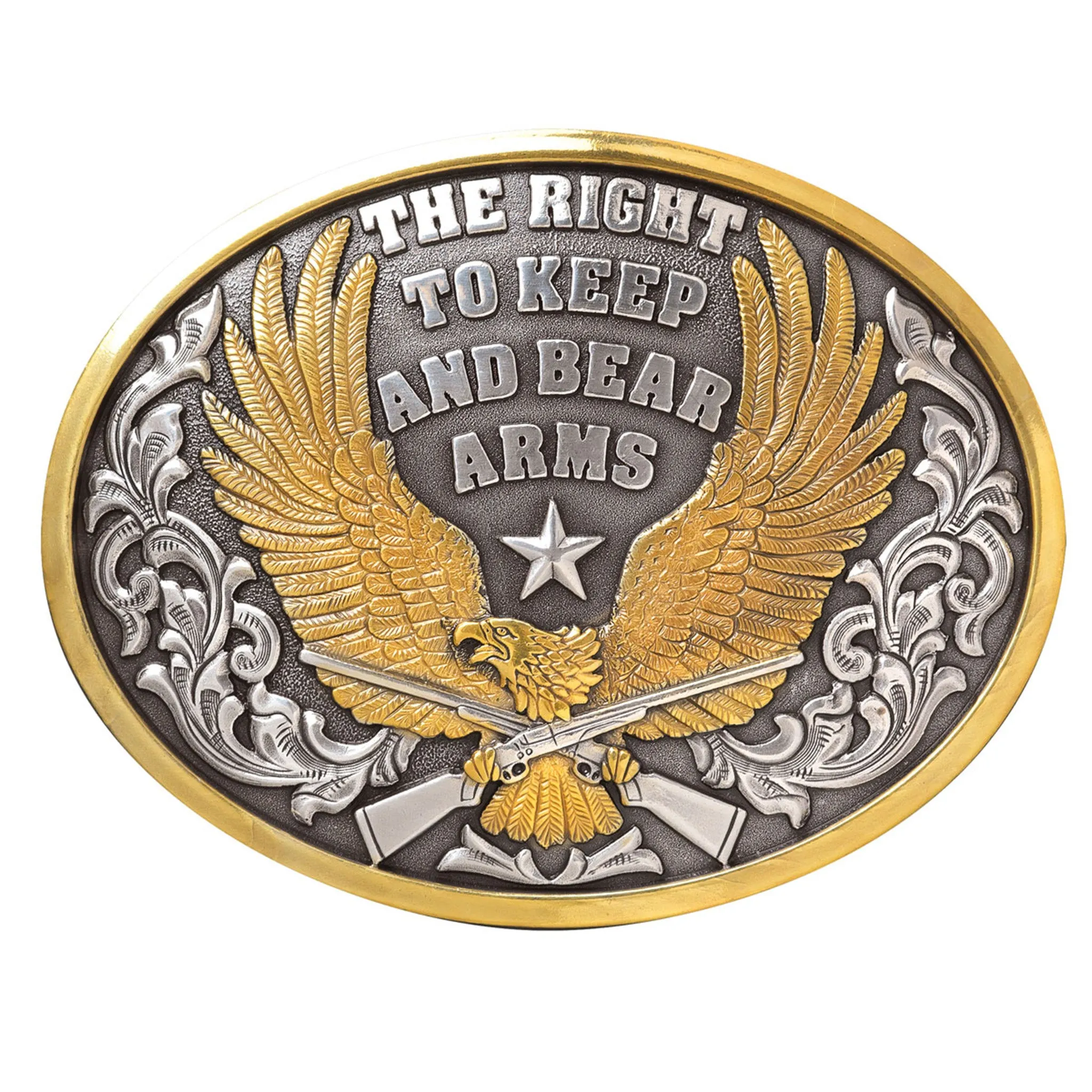 Nocona Oval Bear Arms Buckle sold by Western Edge