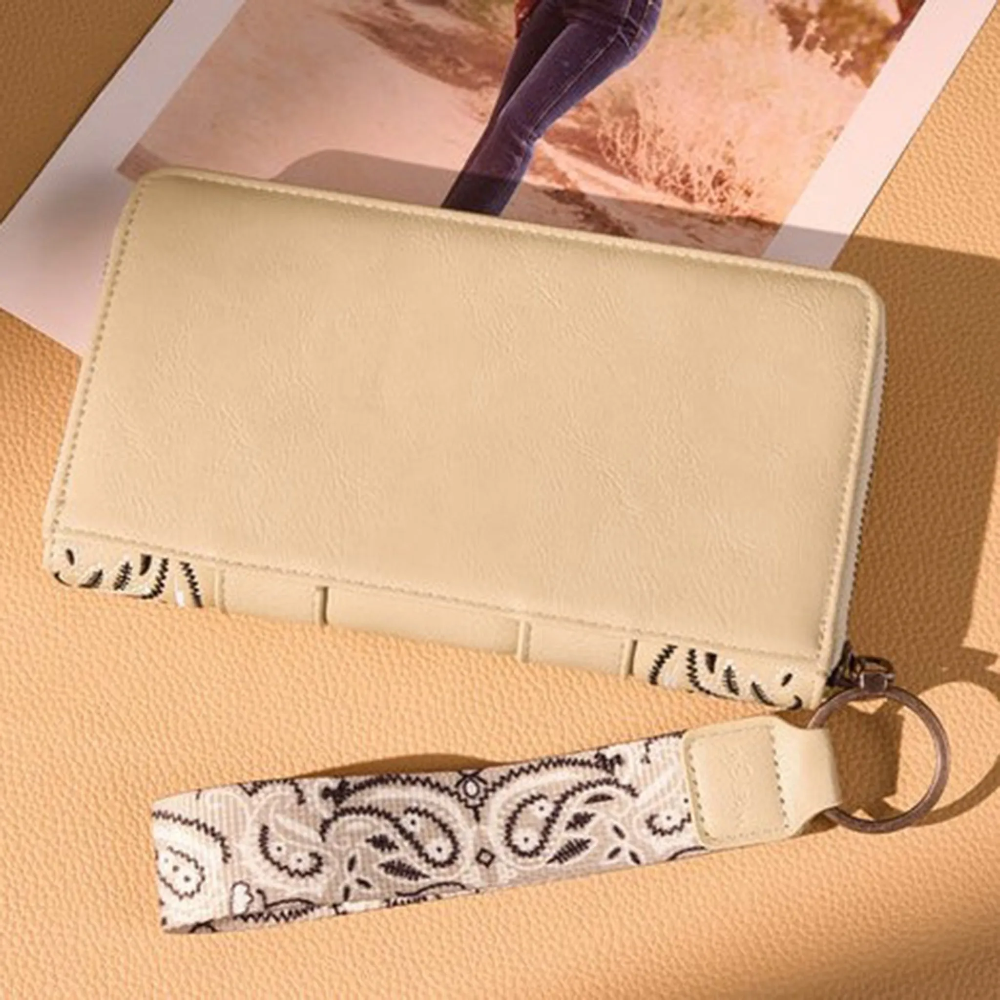 Wrangler Tan Paisley Bandana Wallet sold by Western Edge product image thumbnail 3