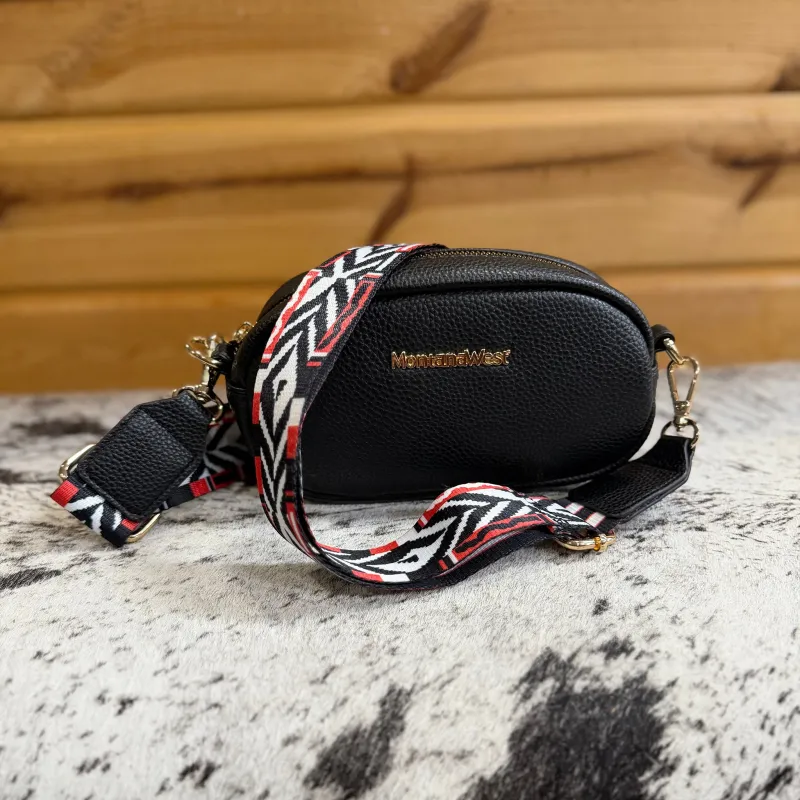 Montana West Black and Aztec Cross Body Bag made by Montana West