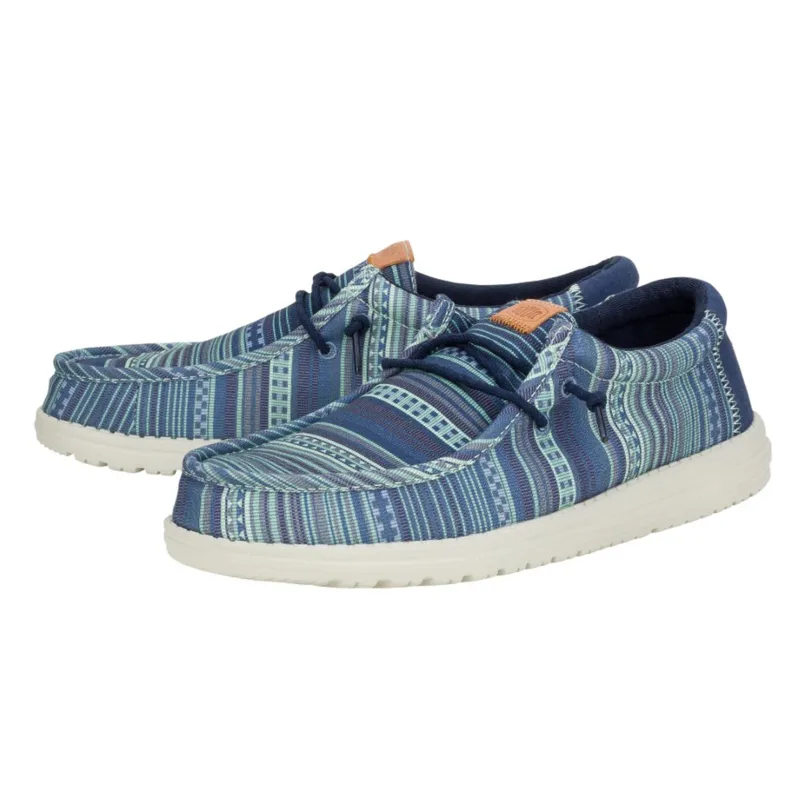 Hey Dude Men's Wally Surf Shawl Blazer Multi Navy Shoes made by Hey Dude