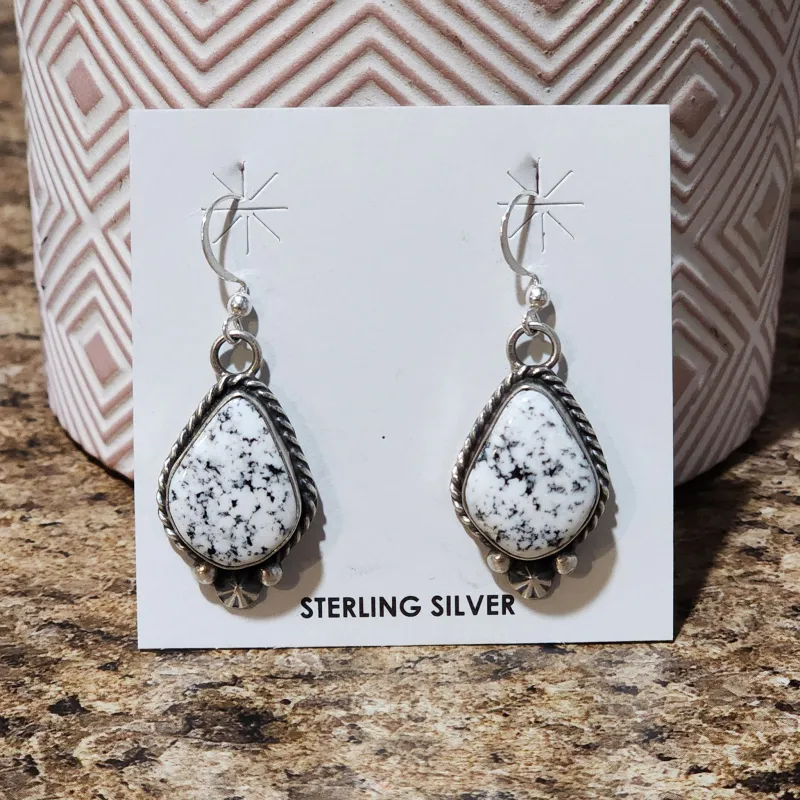 " Danna " White Buffalo Earrings made by Western Edge