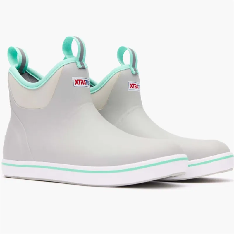 XtraTuf Gray/Mint Ankle Deck Boot made by XTRATUF