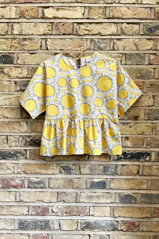 Maya Top Yellow Liberty Sunflower Print sold by ELWIN