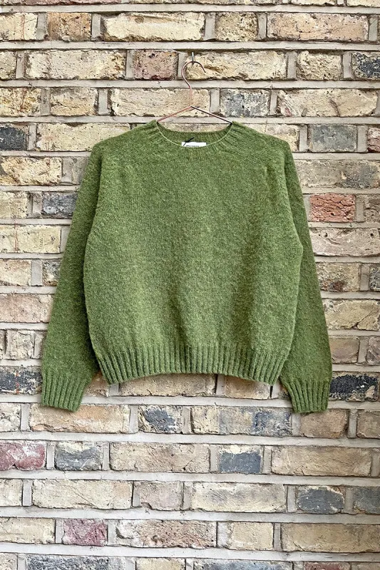 Ada Lambswool Sweater Moss Green sold by ELWIN