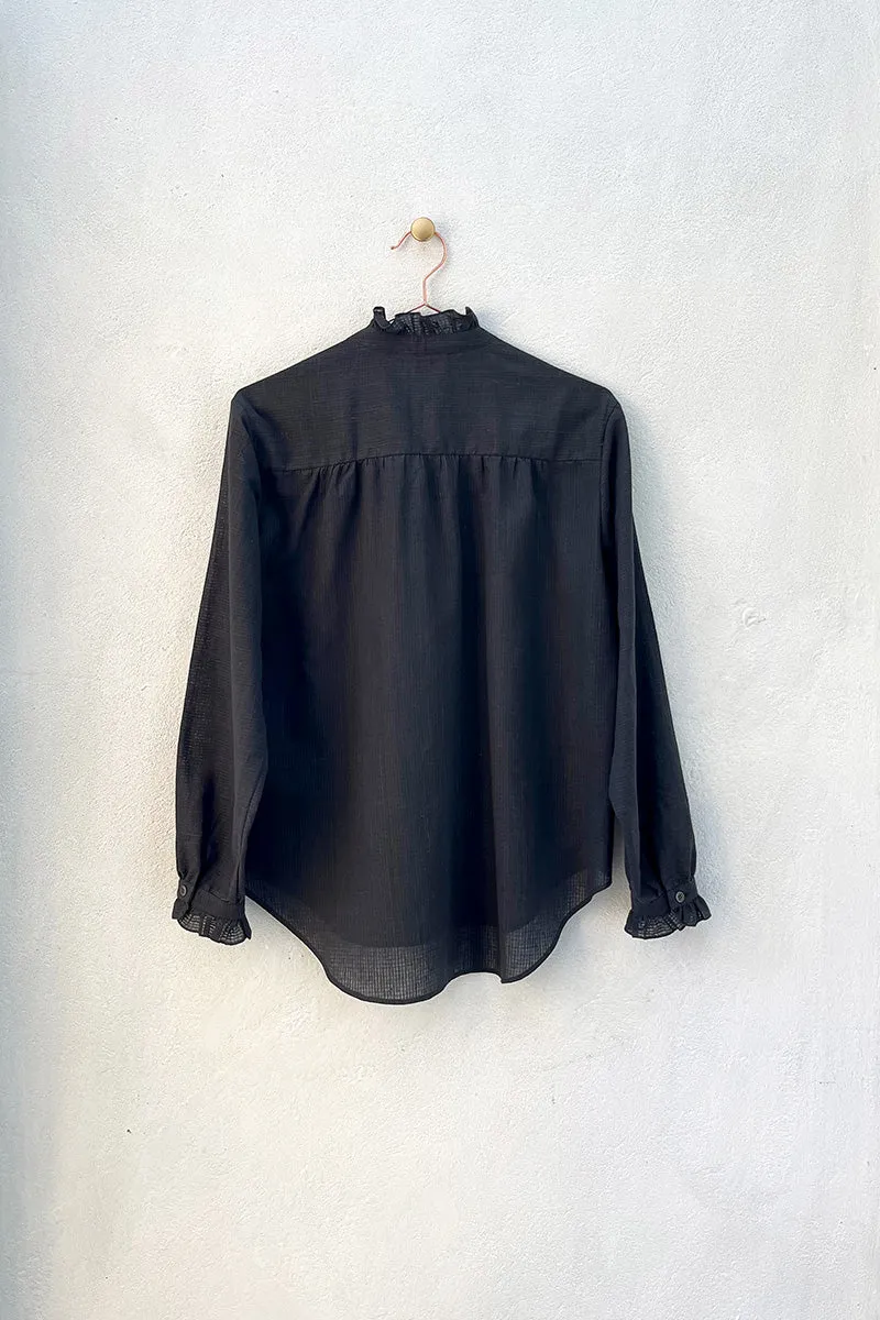 Elsie Frill Shirt Black sold by ELWIN product image thumbnail 3