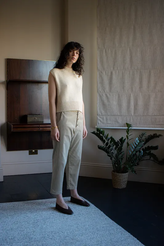 Joan Cord Trousers Stone sold by ELWIN